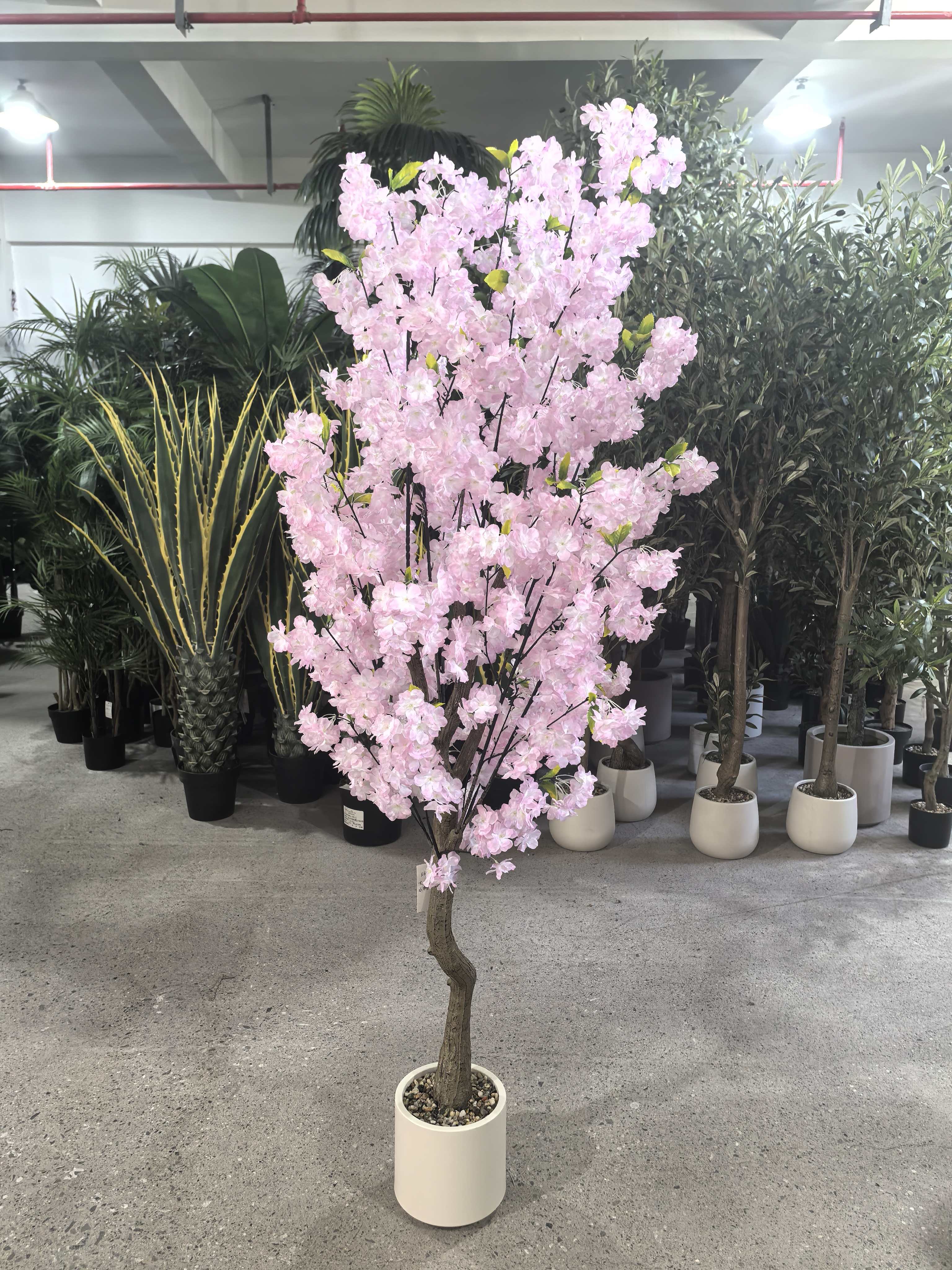 1.2-2米仿真木杆加密白色 粉色 香槟色炫彩加密樱花 带叶樱花 
artificial trees flowers 详情图5