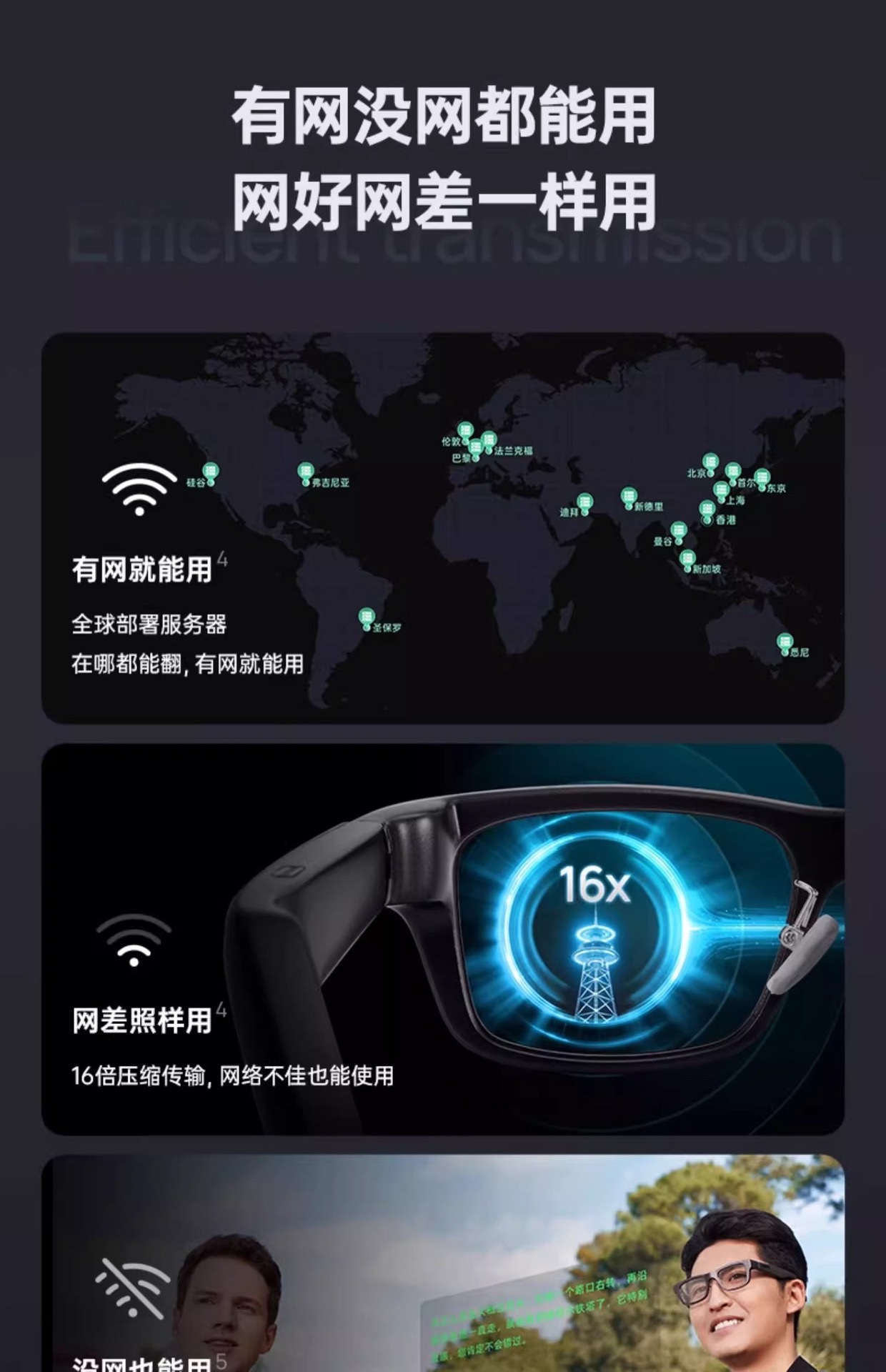 INMO Go2 smart glasses, Shadow AR smart translation glasses, real-time translation, teleprompters, AI meeting assistant screen detail image 6