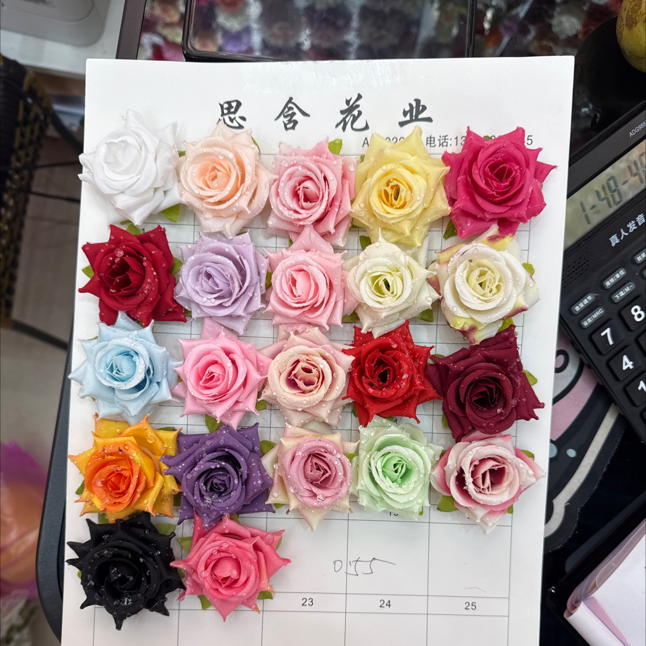 6cm rolled edge dew rose artificial flower head