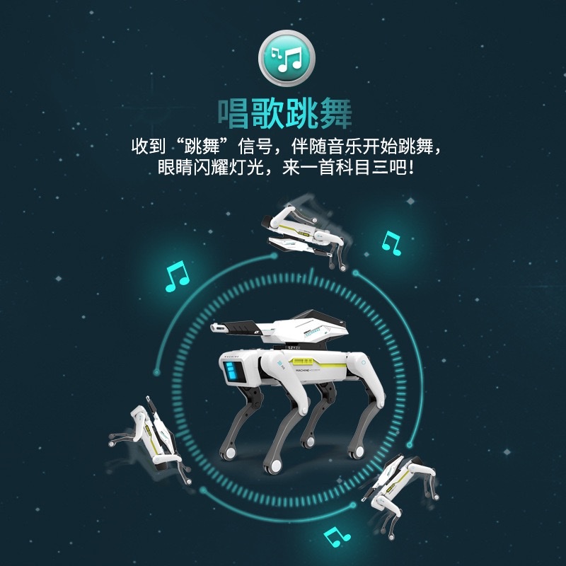 New product simulation intelligent robot dog voice dialogue high-tech artificial mobile phone remote control programming electric toy children Item Picture