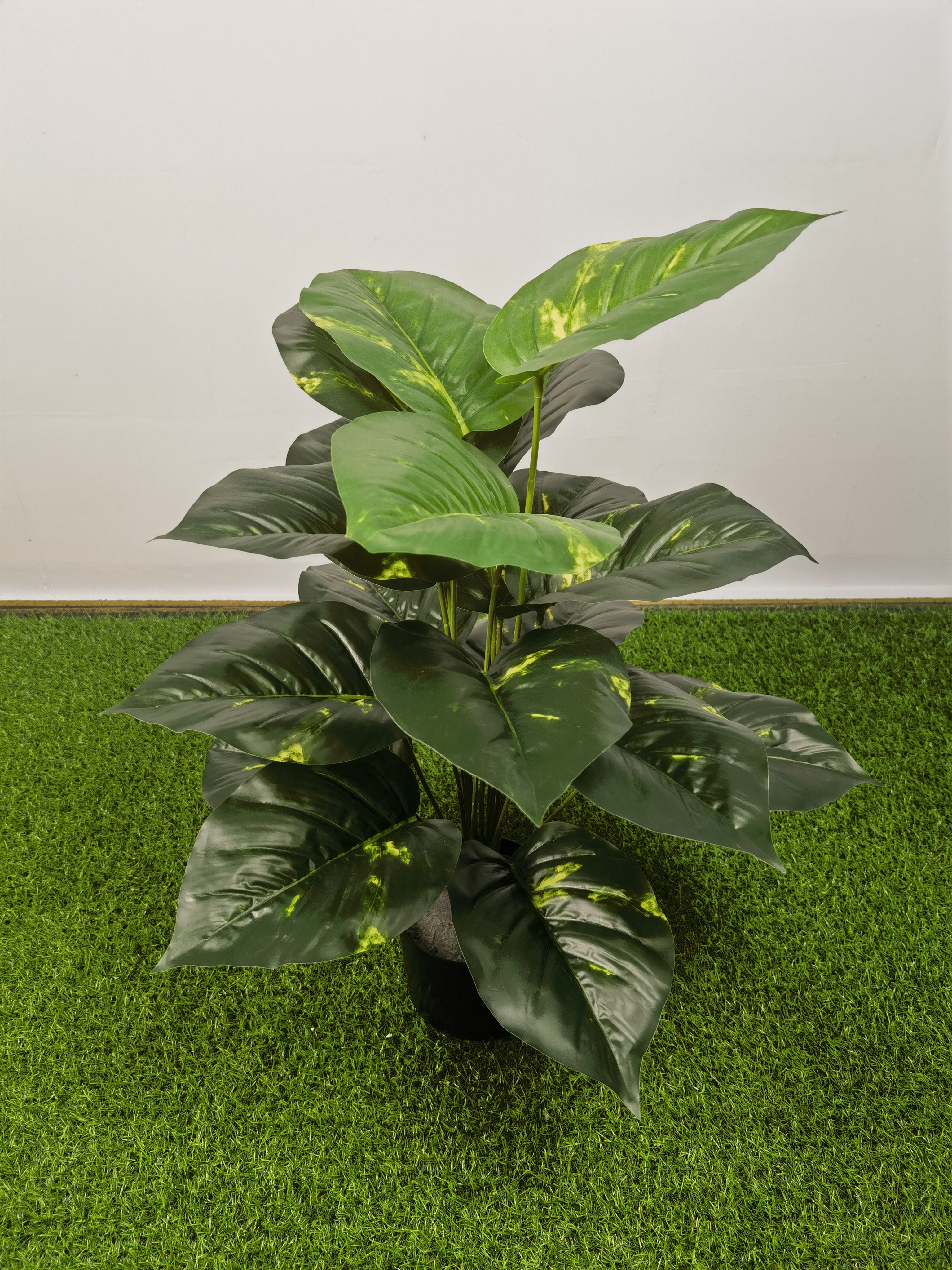 70cm 18叶仿真绿龟背 花点绿箩 青苹果叶 滴水观音 黄心水芋 artificial plants trees 旅游产品图