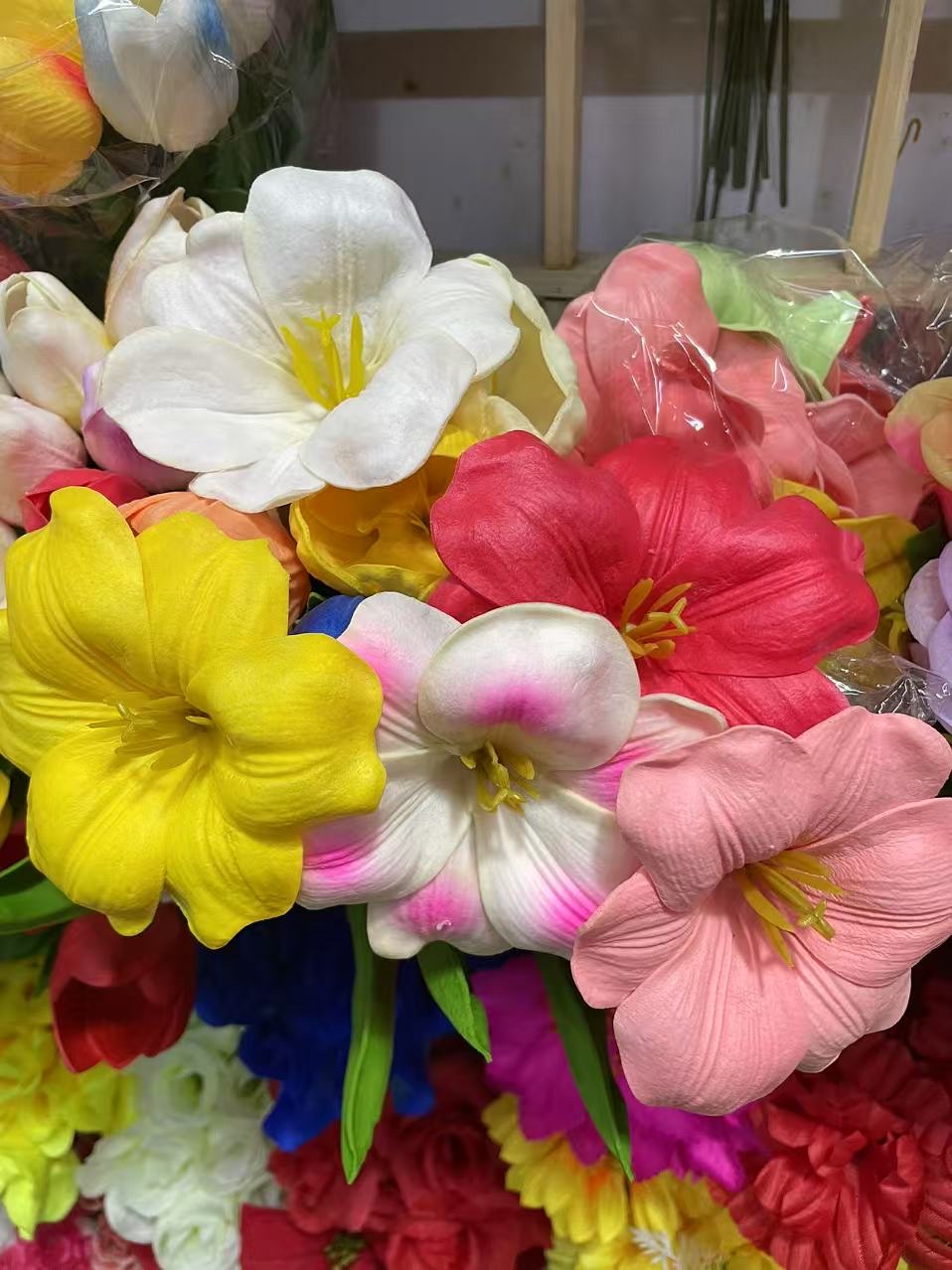 仿真花pu花束塑料花假花人造花装饰花艺布艺手工材料多款选择开口郁金香产品图