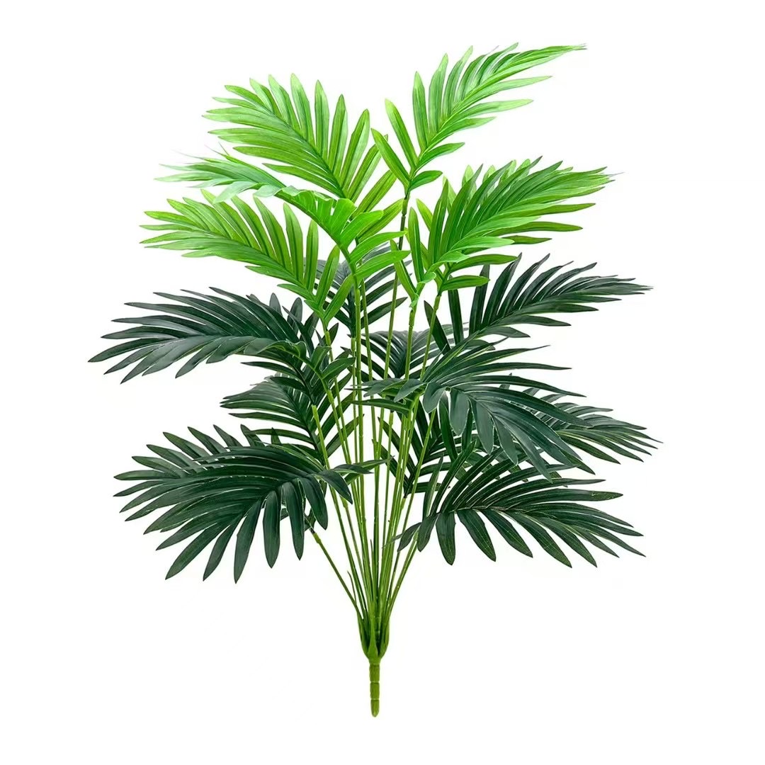 Artificial plant leaves: 12-head, 18-head, 24-head, Chrysalidone leaves, potted green plant handles, tied with rubber leaves for wedding decoration, plant wall matching detail image 2