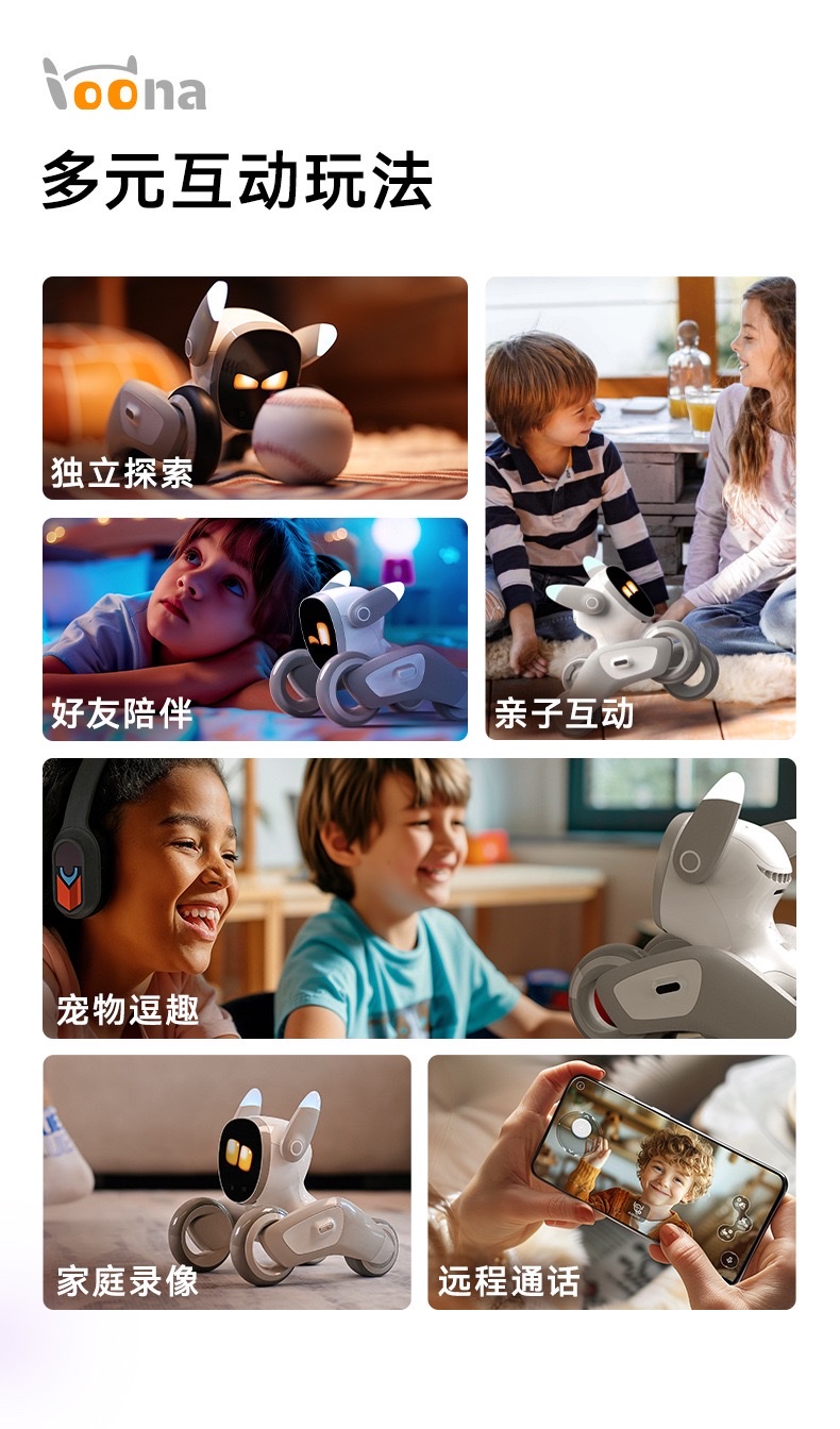 Lo.ona Smart pet robot dog Chinese dialogue Emotional ai Interaction companion electronic Robot toy programming detail image 12