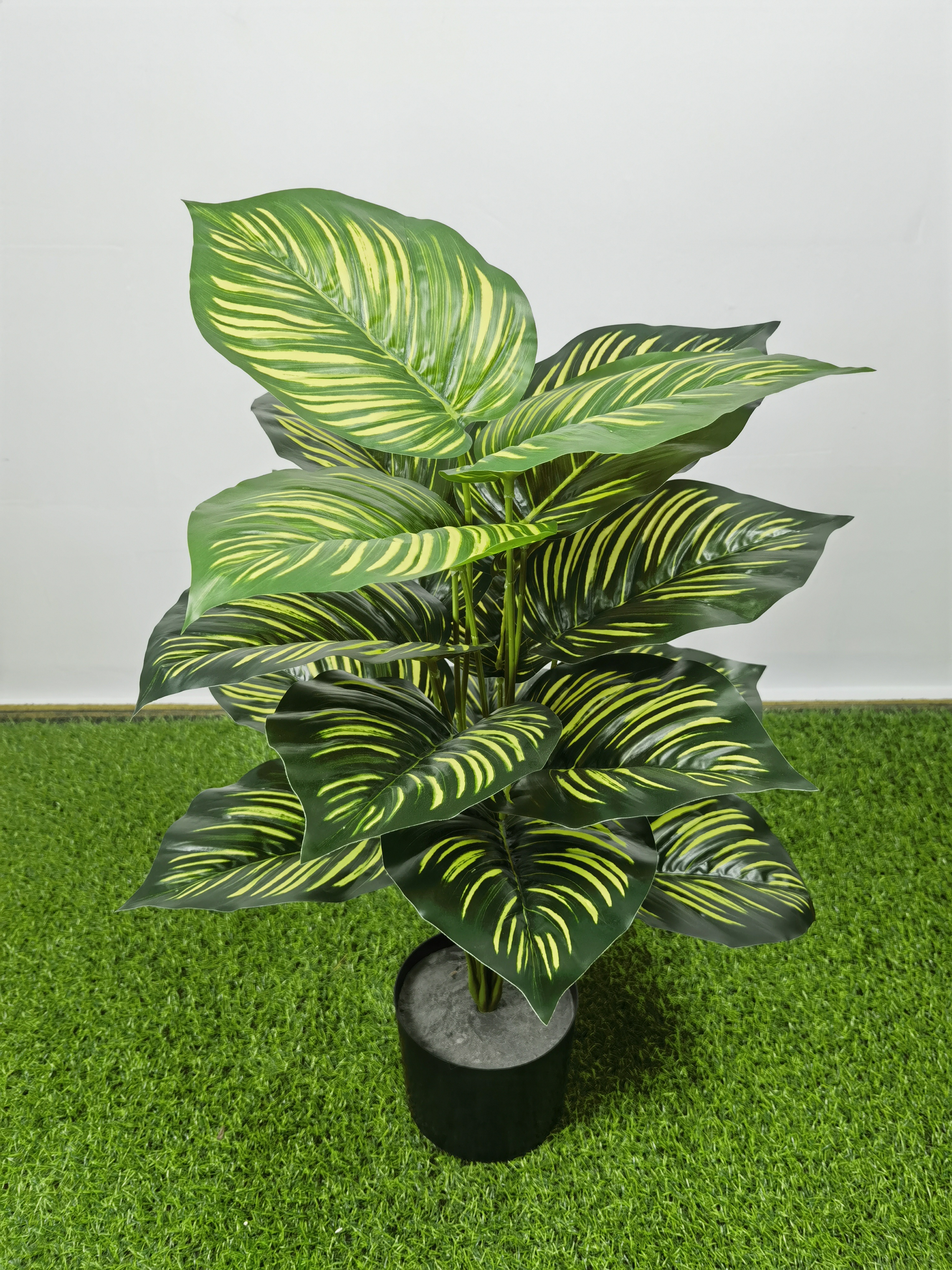 70cm 18叶仿真绿龟背 花点绿箩 青苹果叶 滴水观音 黄心水芋 artificial plants trees 旅游详情图4