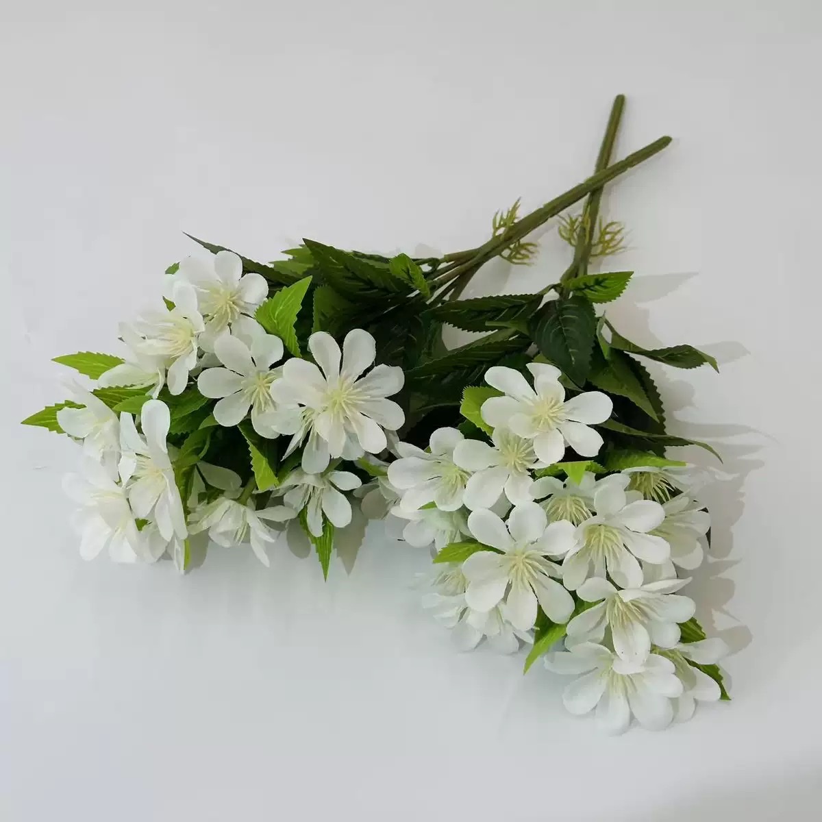 新款跨境园艺庭院塑料花欧式造型加厚双仙花阳台户外庭院仿真花