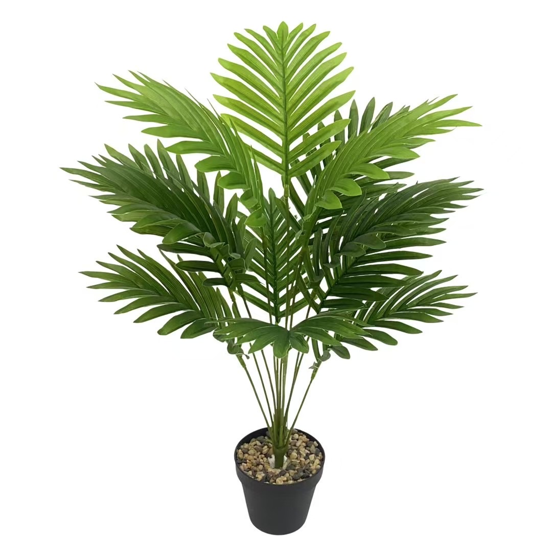 Artificial plant leaves: 12-head, 18-head, 24-head, Chrysalidone leaves, potted green plant handles, tied with rubber leaves for wedding decoration, plant wall matching