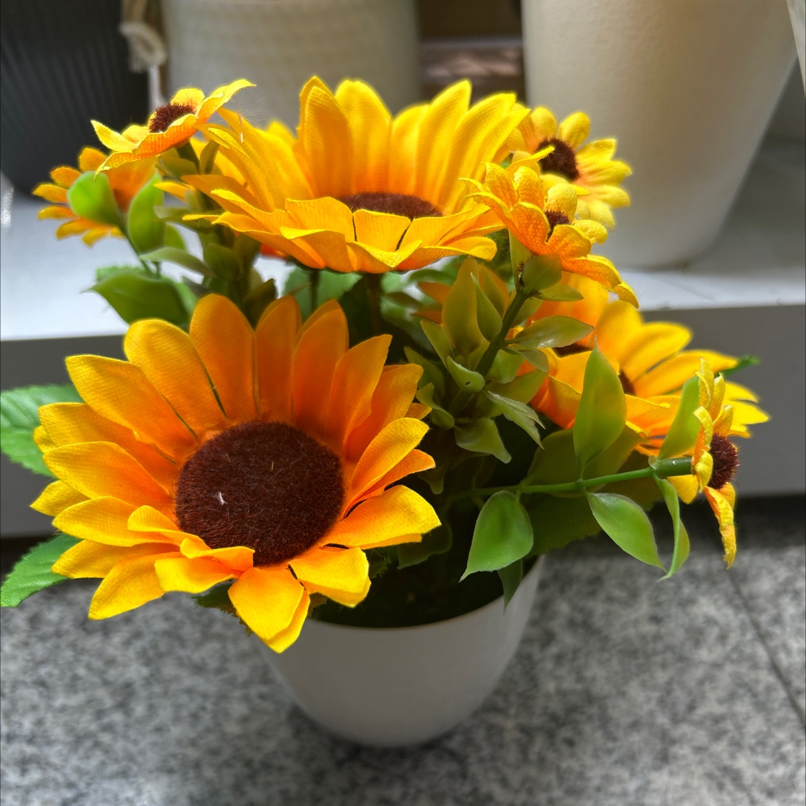 仿真盆景向日葵办公室小盆栽办公室家用客厅小盆景仿真花