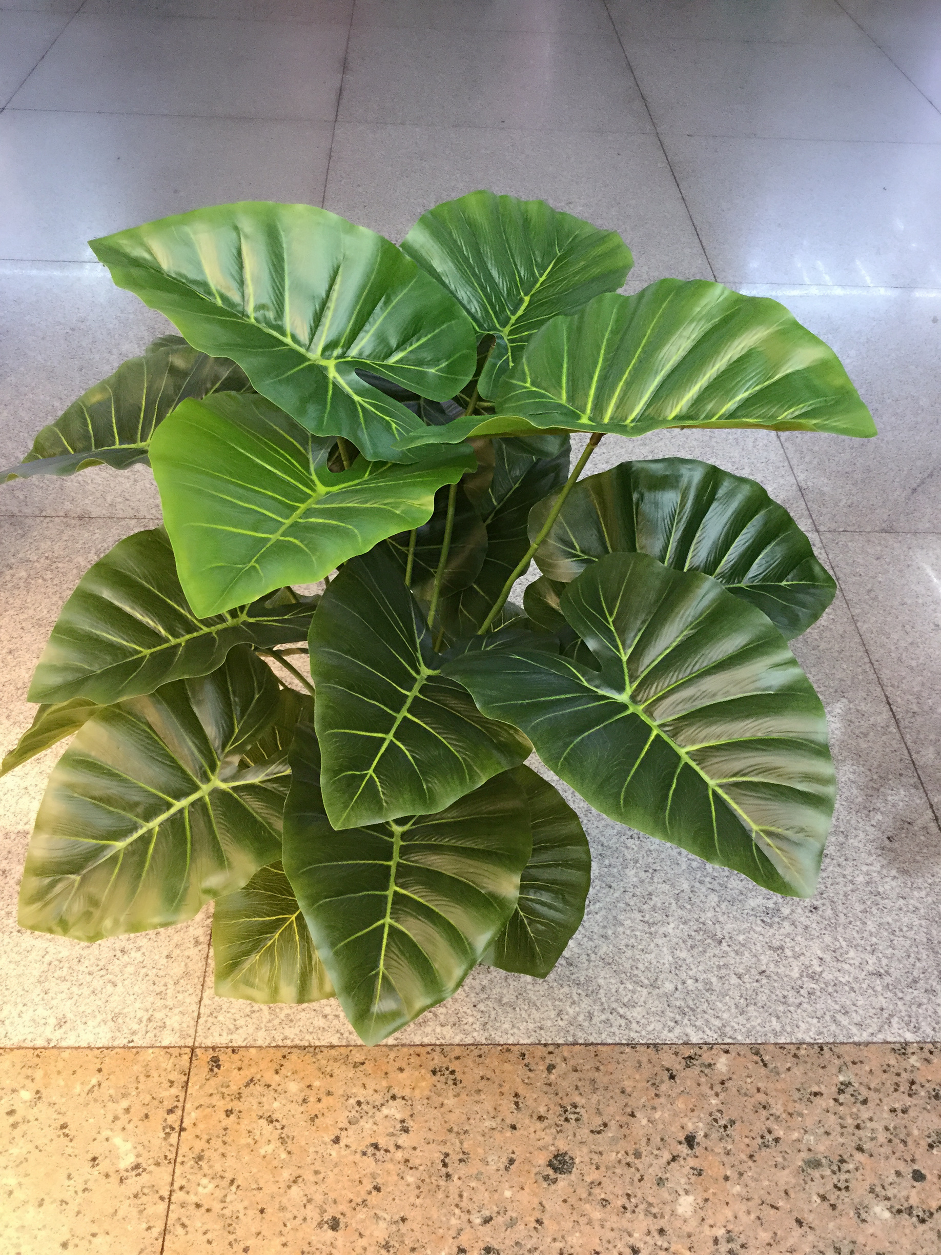 70cm 18叶仿真绿龟背 花点绿箩 青苹果叶 滴水观音 黄心水芋 artificial plants trees 旅游详情图6