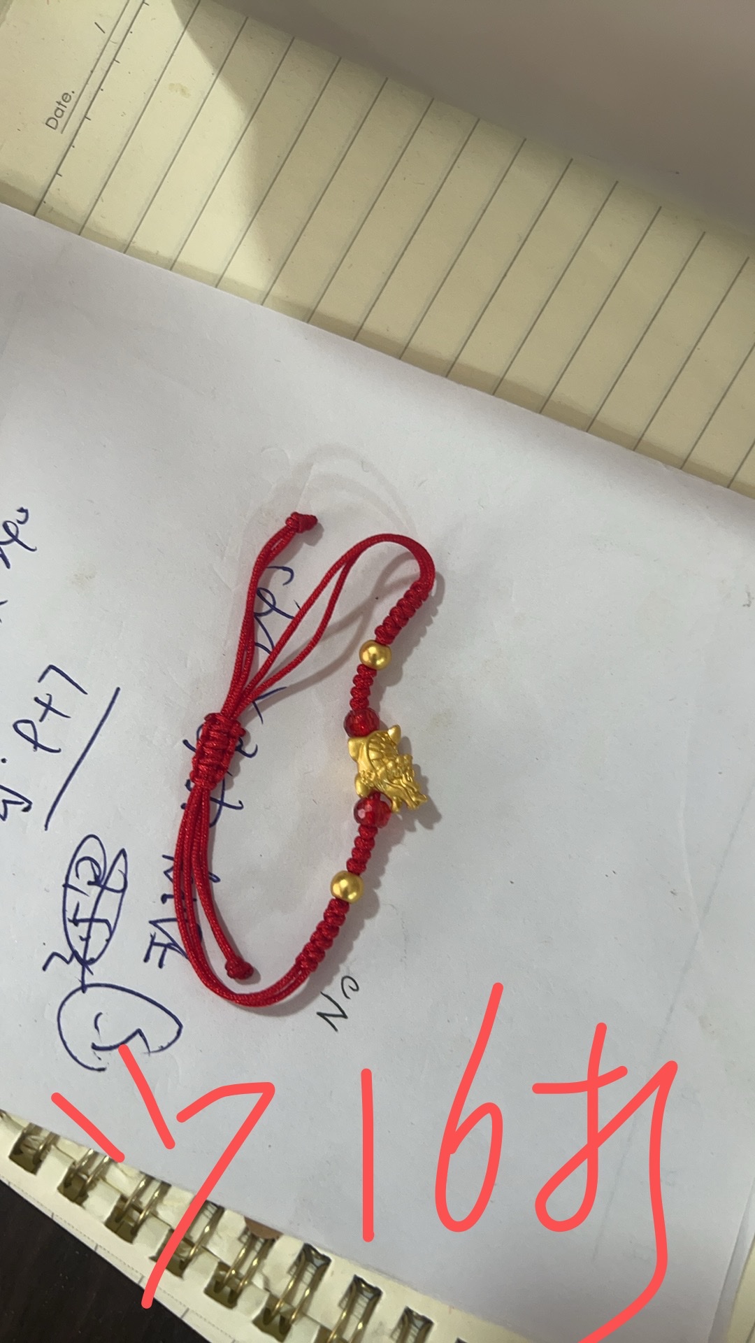Red string bracelet, crystal bracelet details Picture