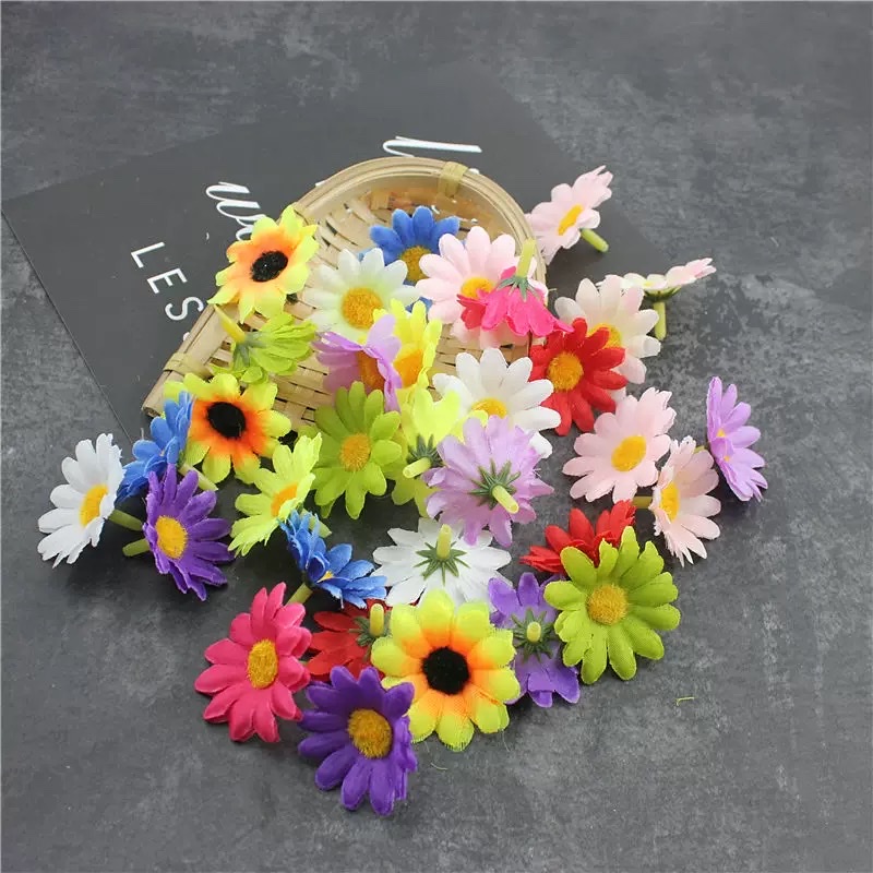 DIY handmade sunflowers, daisies, artificial flowers, silk flowers, cloth flowers, chrysanthemums, sunflowers, artificial flowers, flower heads, flowers Specification image
