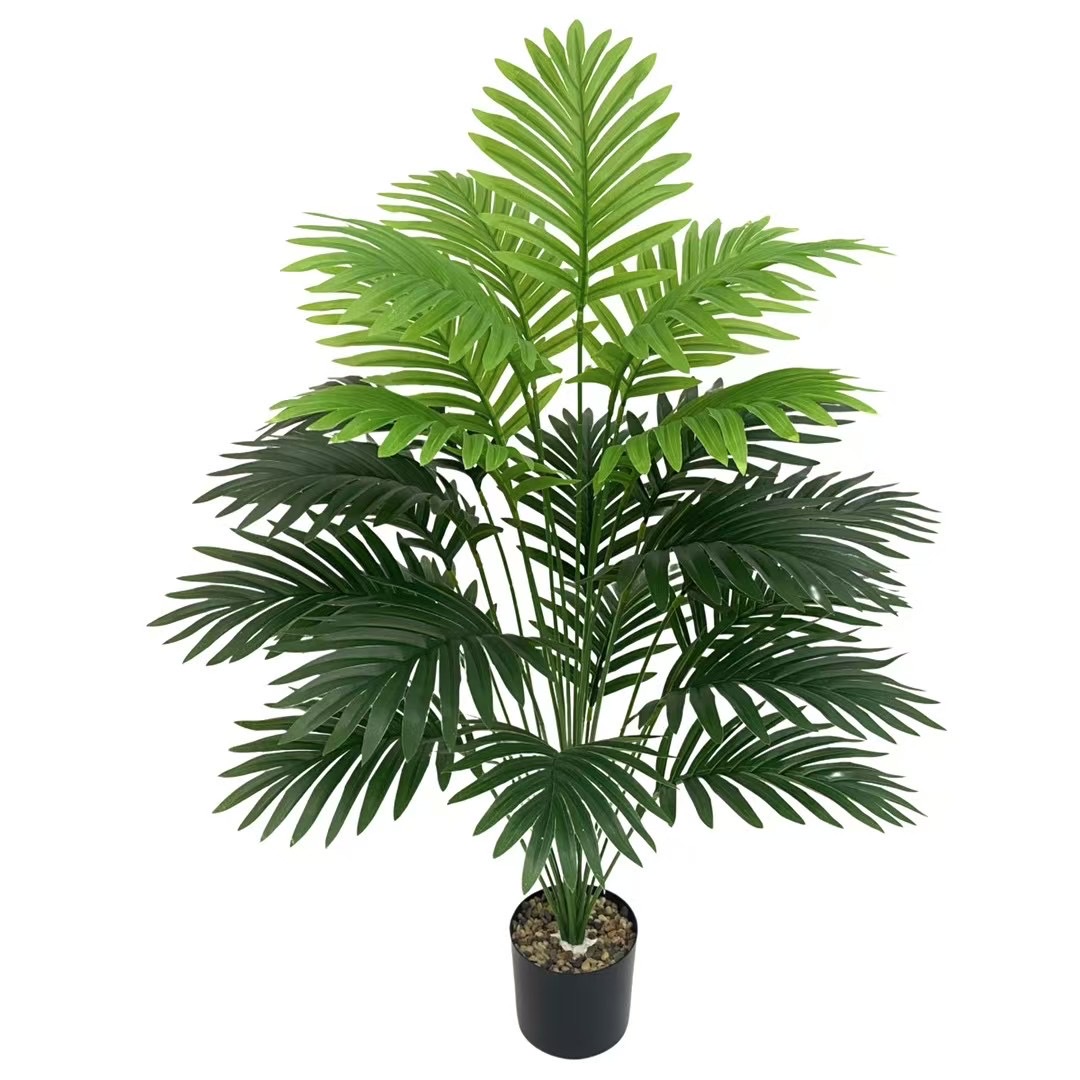 Artificial plant leaves: 12-head, 18-head, 24-head, Chrysalidone leaves, potted green plant handles, tied with rubber leaves for wedding decoration, plant wall matching Specification image