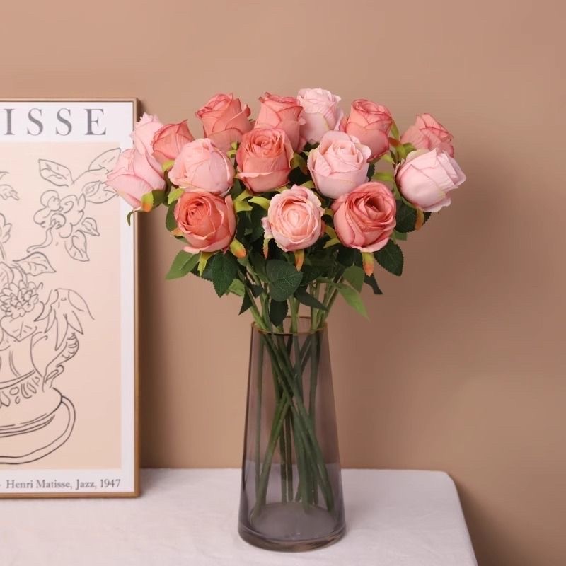 蝴蝶兰仿真花干花摆设地瓜叶装饰品仿真花剑兰花艺插花材料