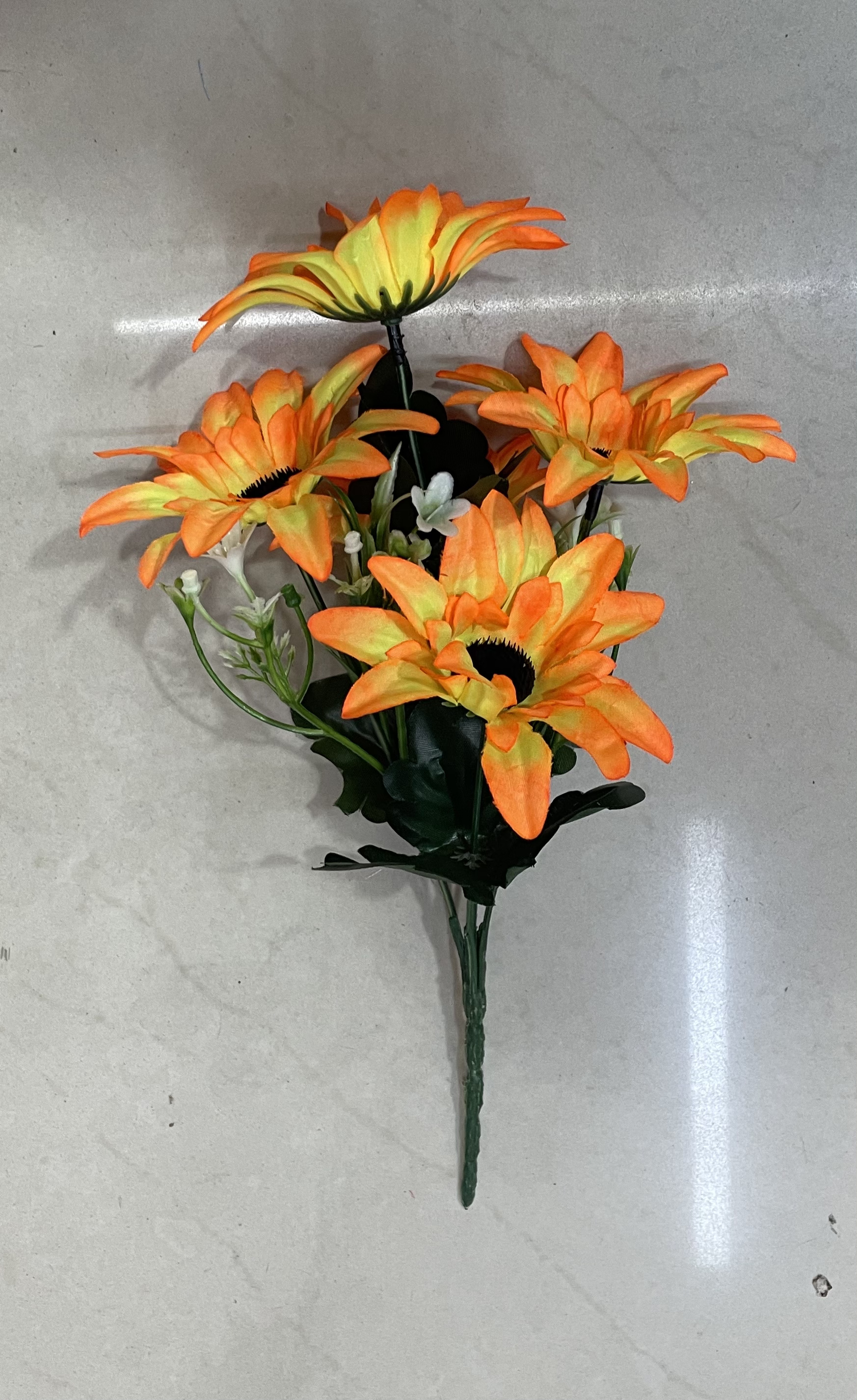 教师节仿真花仿真植物仿真菊花5头十八耳菊向日葵花头教师节花