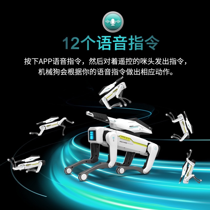 New product simulation intelligent robot dog voice dialogue high-tech artificial mobile phone remote control programming electric toy children detail image 6