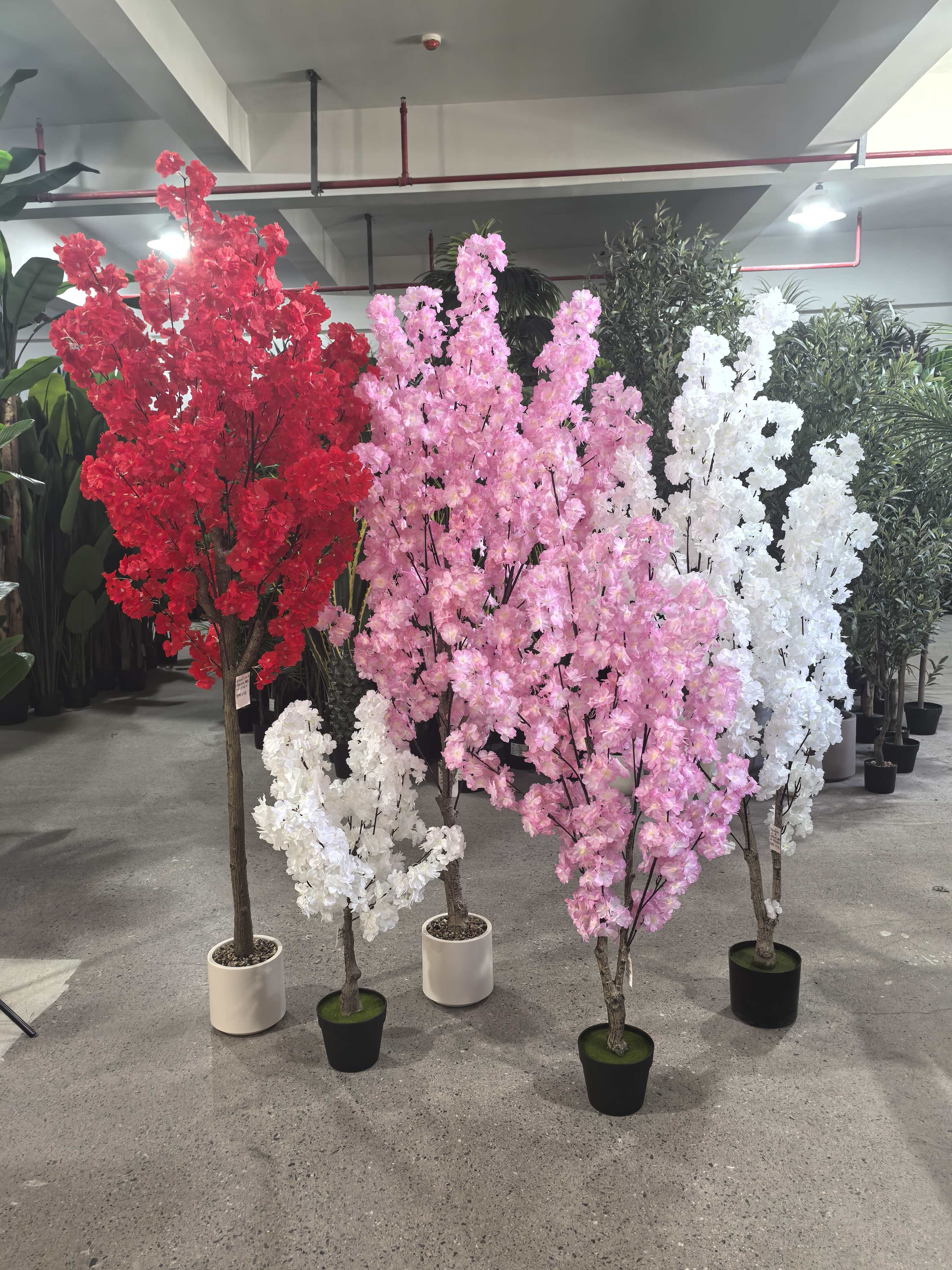 1.2-2米仿真木杆加密白色 粉色 香槟色炫彩加密樱花 带叶樱花 
artificial trees flowers 详情图3