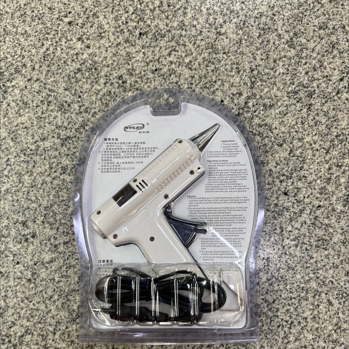 NL-307B 30w小胶枪白色小胶枪 热熔胶枪 熔胶枪 手工工具 开关 扁插 圆插 小胶枪 高温30瓦细节图