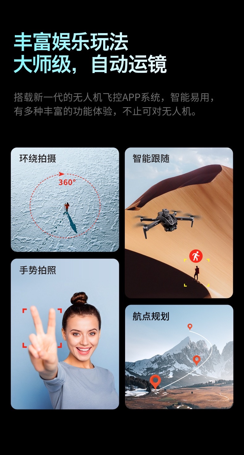 Cross-border new product A16 GPS drone return brushless optical flow aerial photography quadcopter remote control aircraft V168 detail image 11