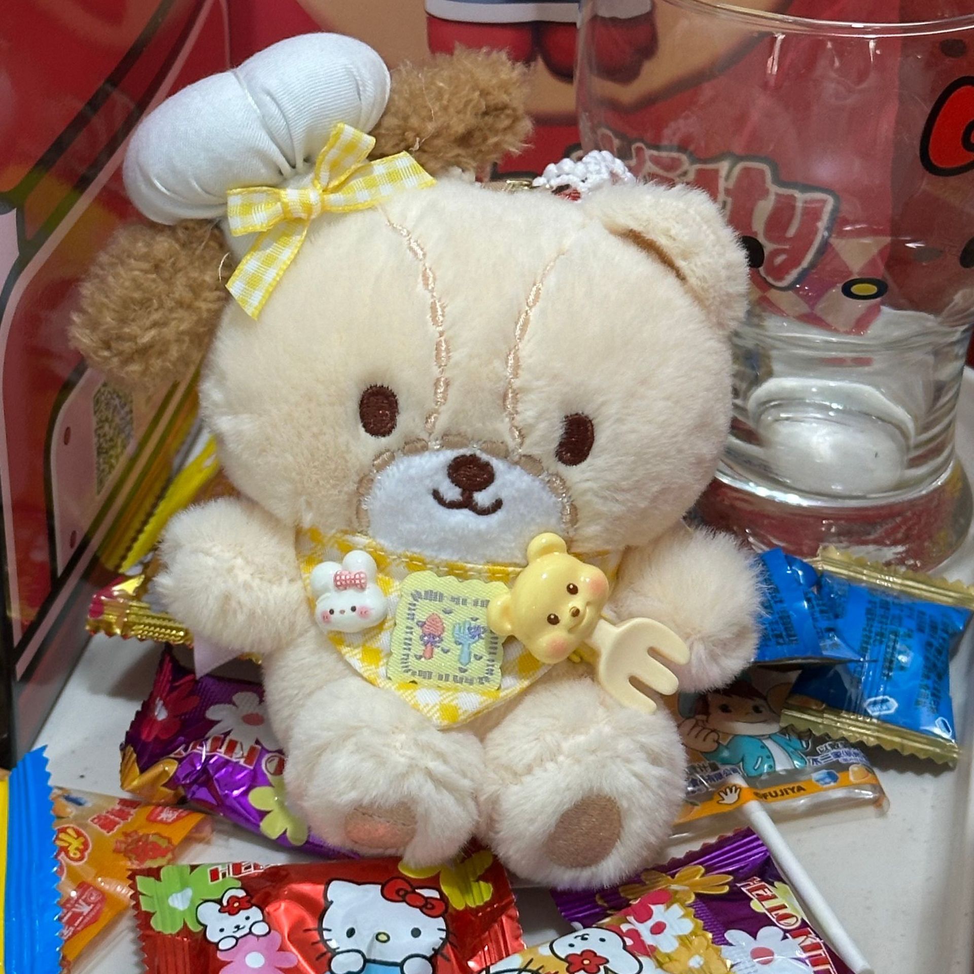 日系新款厨师甜心香香象可爱包包挂件礼物玩偶毛绒挂件钥匙扣