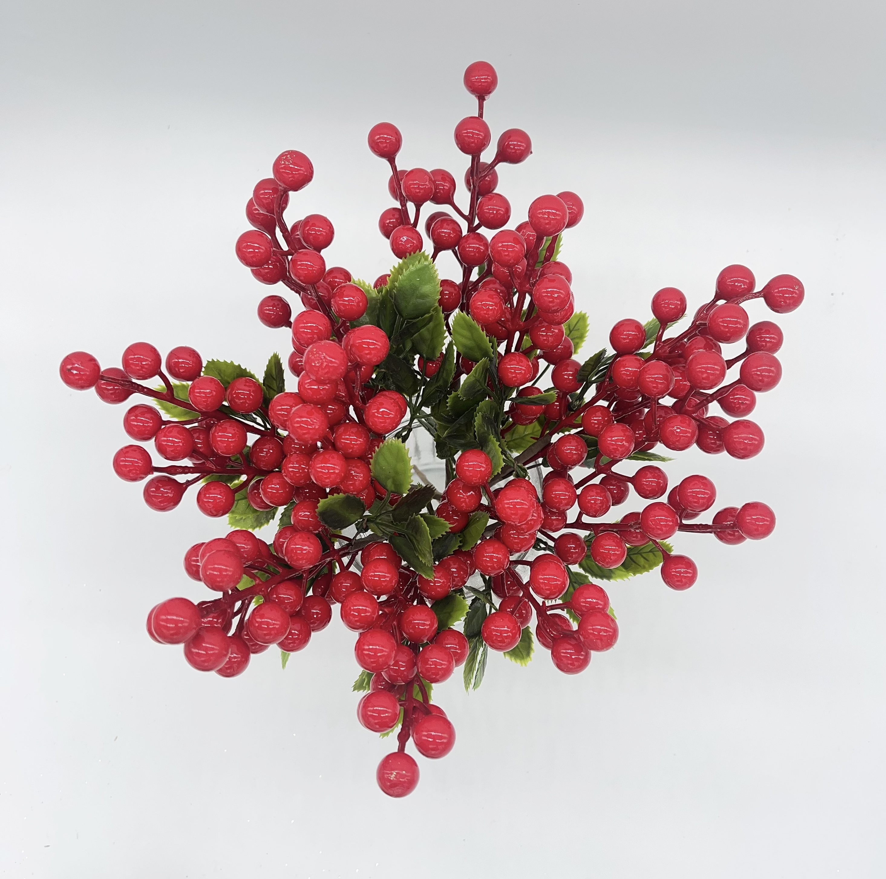 跨境电商亚马逊外贸热销圣诞节装饰品圣诞花圣诞花环圣诞树装饰挂件圣诞节必备红果圣诞树圣诞用品