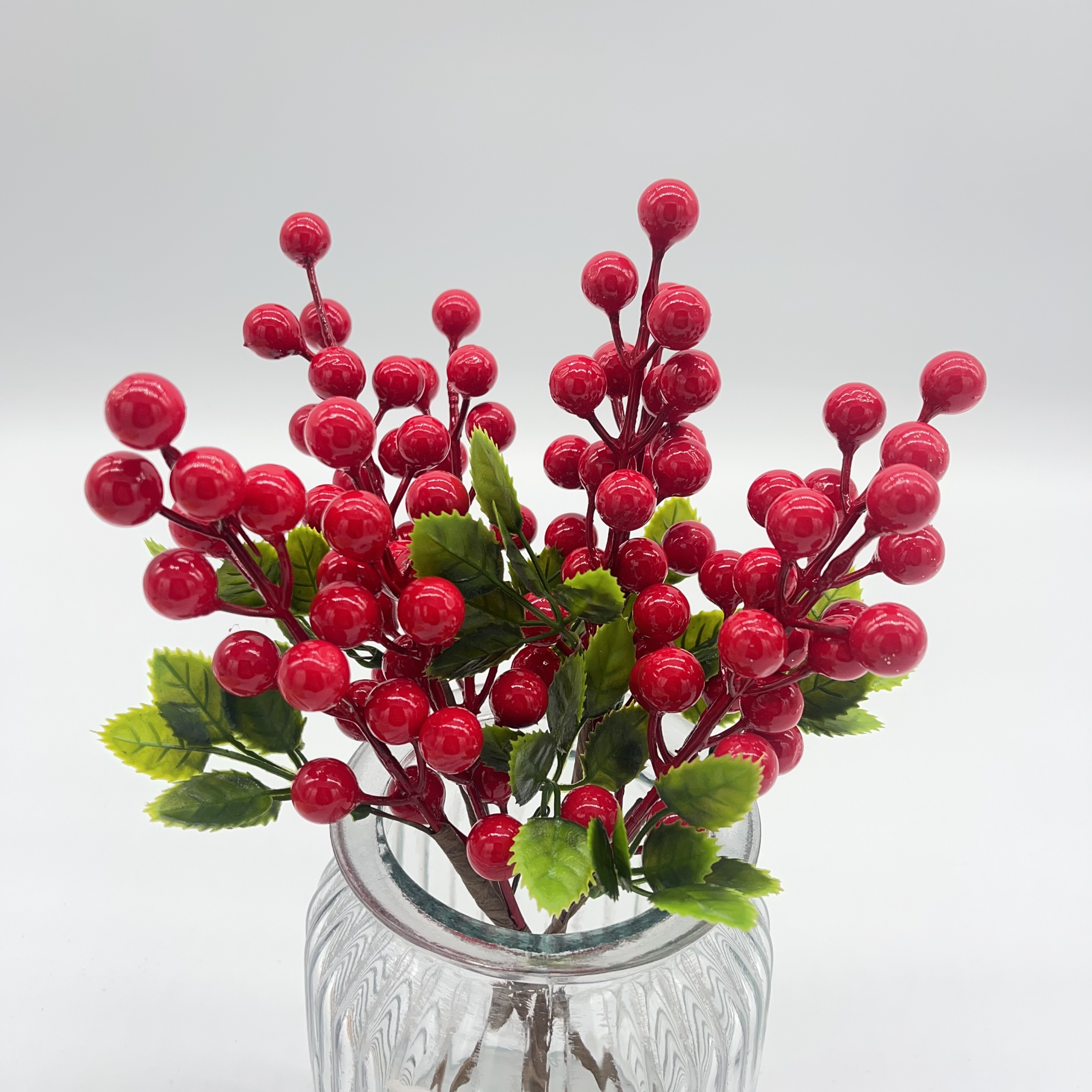 跨境电商亚马逊外贸热销圣诞节装饰品圣诞花圣诞花环圣诞树装饰挂件圣诞节必备红果圣诞树圣诞用品详情图9