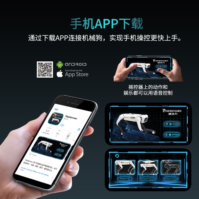 New product simulation intelligent robot dog voice dialogue high-tech artificial mobile phone remote control programming electric toy children detail image 7