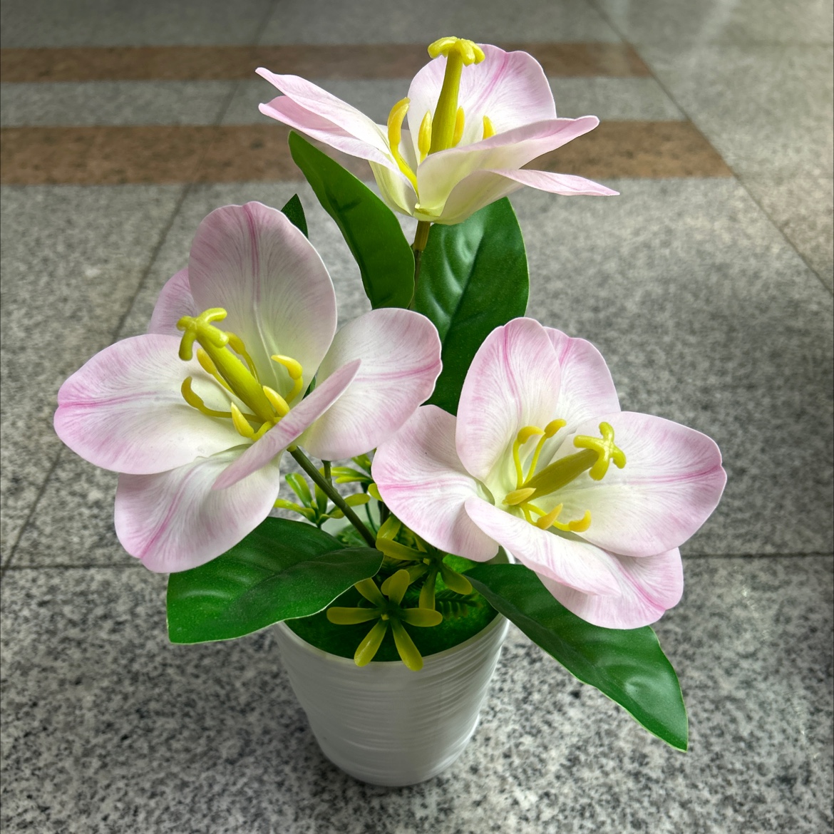 仿真胶片郁金香盆栽仿真花盆栽客厅家用办公室小盆景仿真花