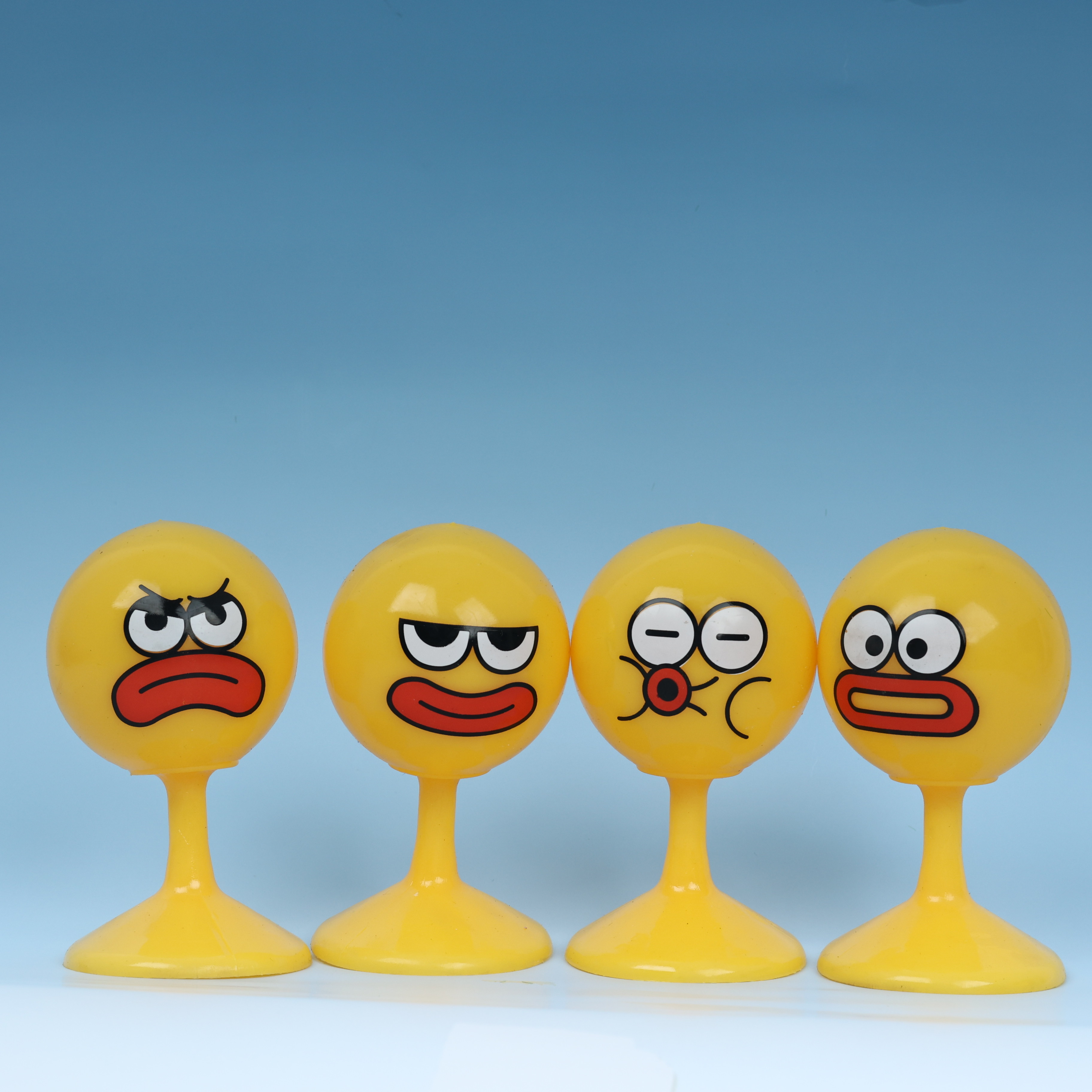 拳击吸盘球 表情可定制 带灯红蓝灯闪光快闪 发泄减压玩具 桌面吸盘玩具