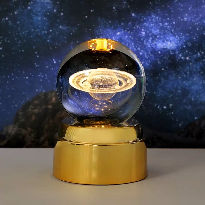 Rotating crystal ball night light details Picture