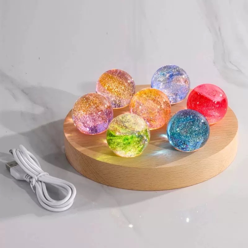 Seven-color glass bead decoration, starry sky luminous crystal ball night light Application Scenario