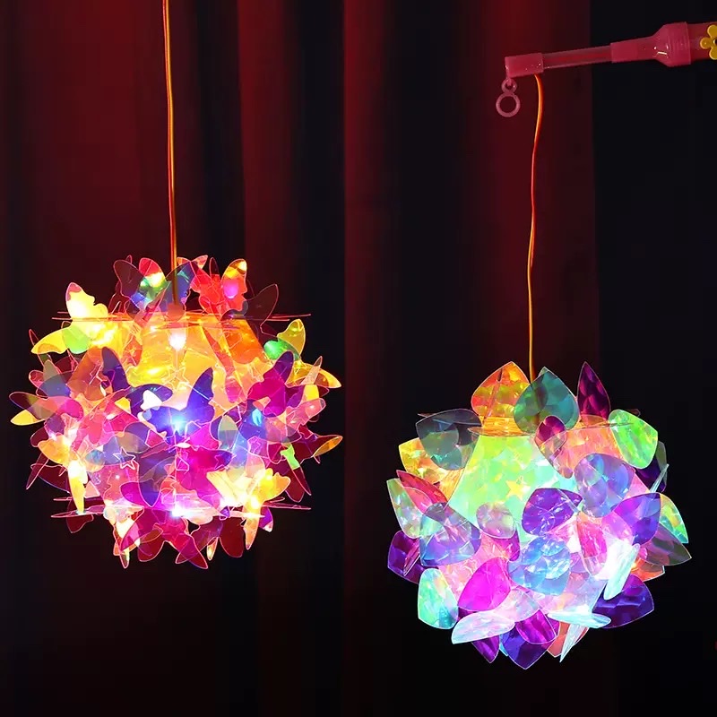 Laser colorful lanterns, luminous finished products, hand-held lanterns, scenic area stalls, toys and gifts wholesale Specification image