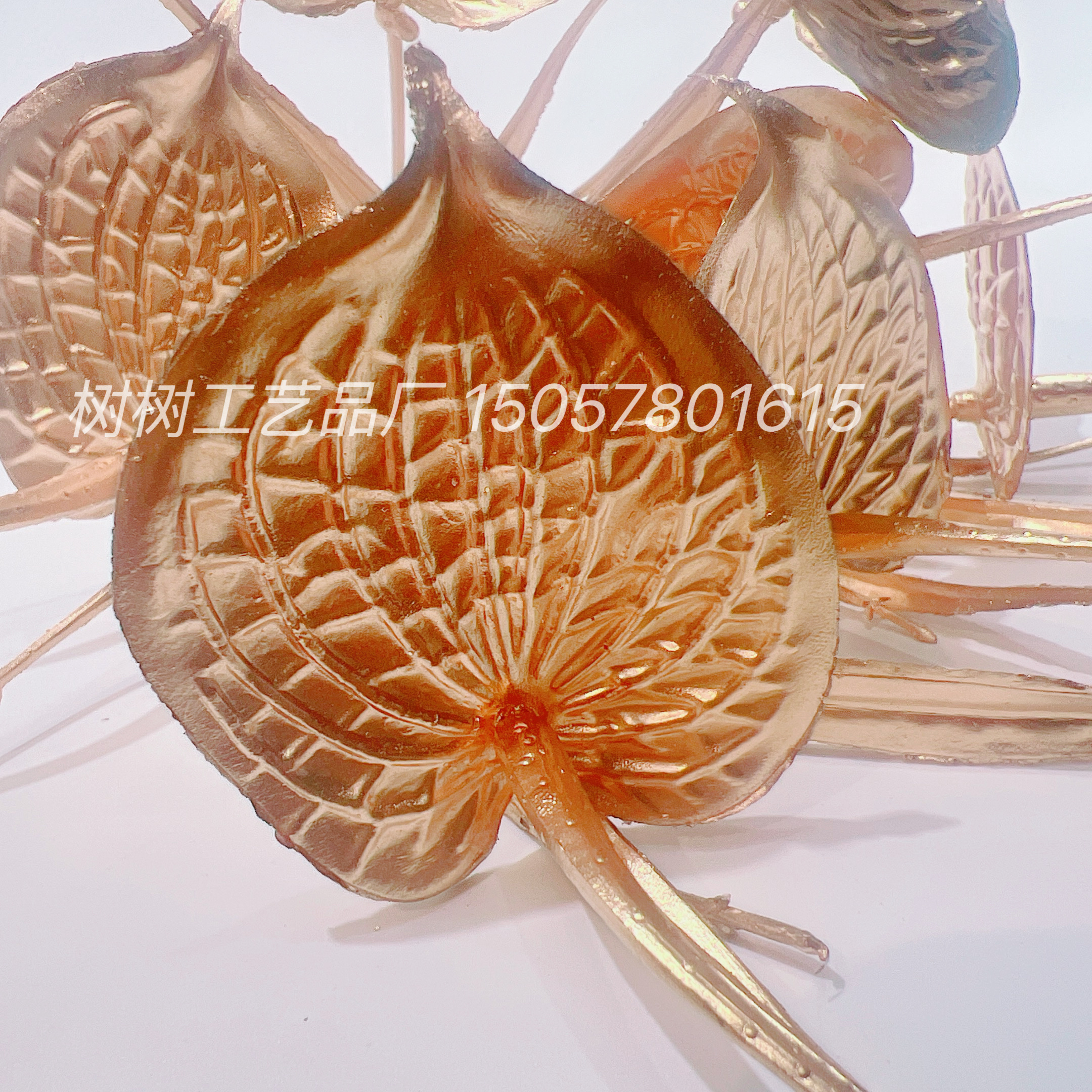 Golden little golden palm artificial flowers, Christmas flowers, handmade flowers, home decoration, Christmas flower decoration accessories, gift accessories, plastic flowers, artificial flowers, plastic Specification image