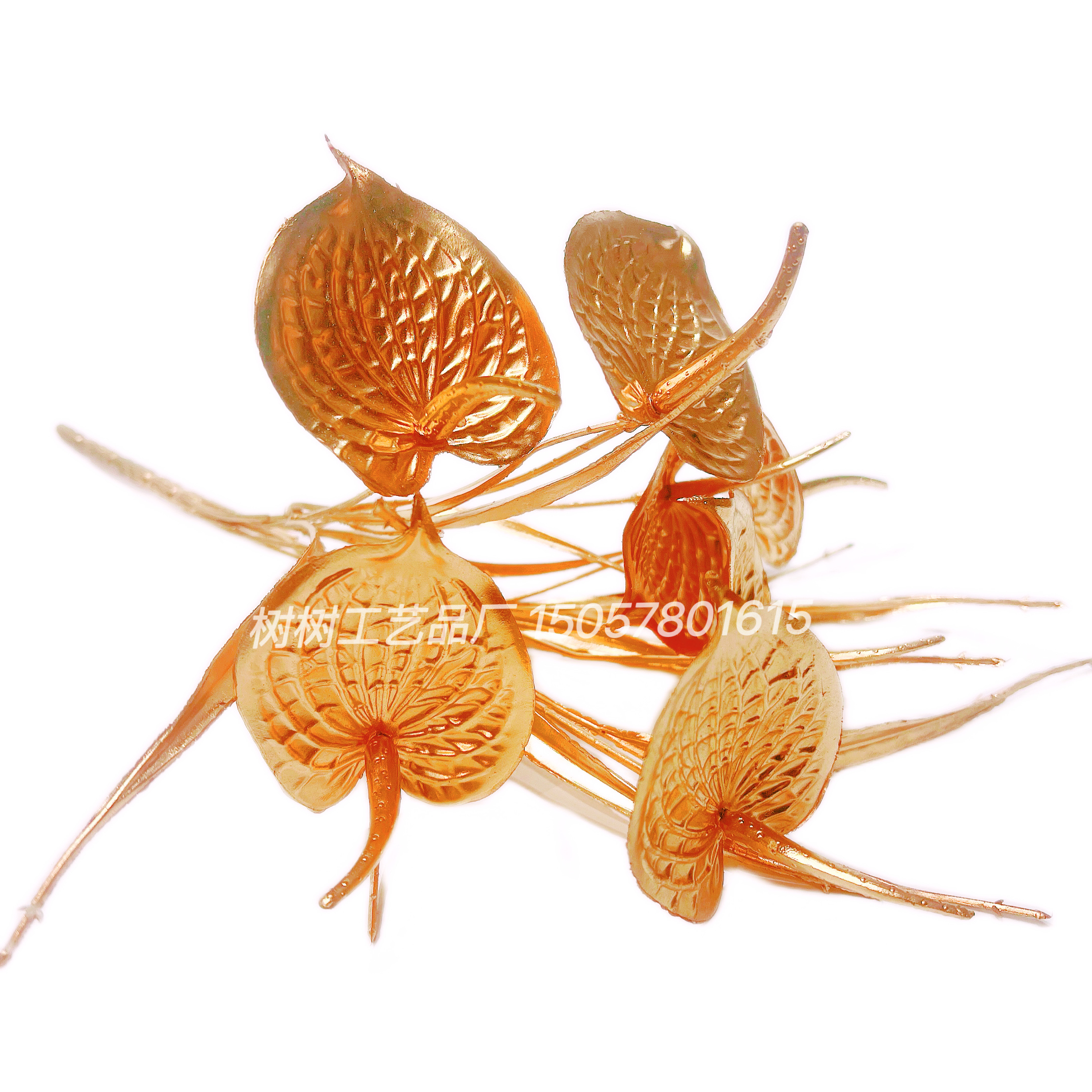 Golden little golden palm artificial flowers, Christmas flowers, handmade flowers, home decoration, Christmas flower decoration accessories, gift accessories, plastic flowers, artificial flowers, plastic Application Scenario