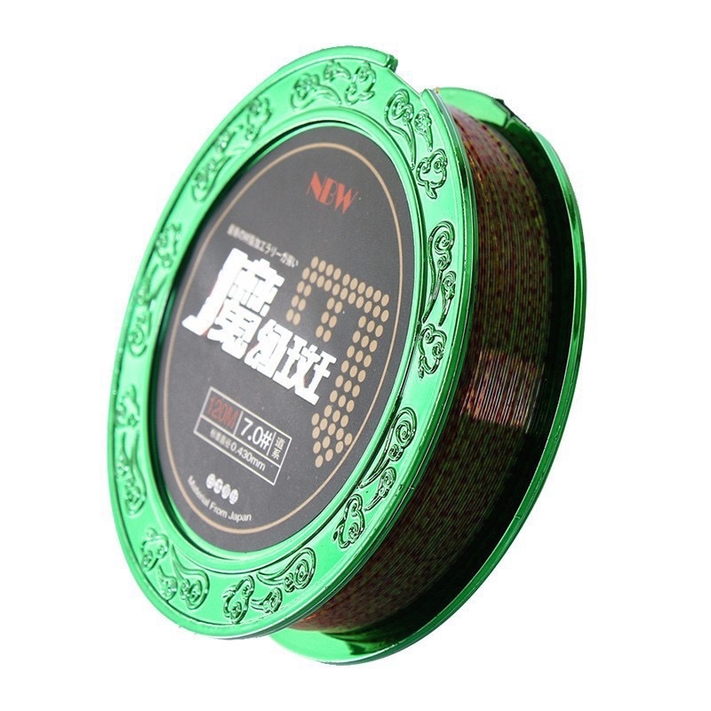 德国原丝尼龙斑点线魔幻斑伪装隐形强拉力鱼线主线白底实物图