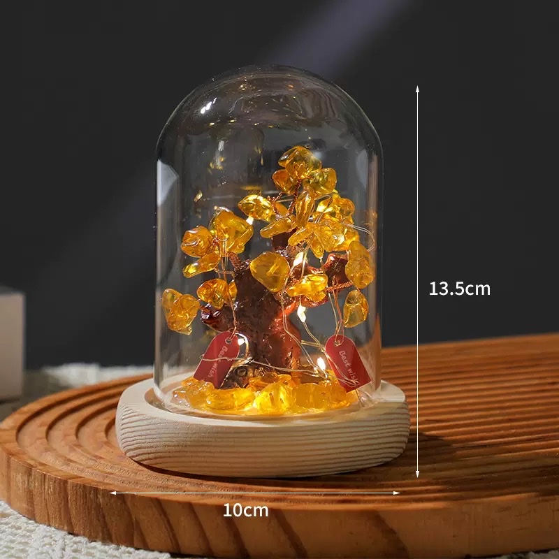 Yellow crystal money tree night light Item Picture