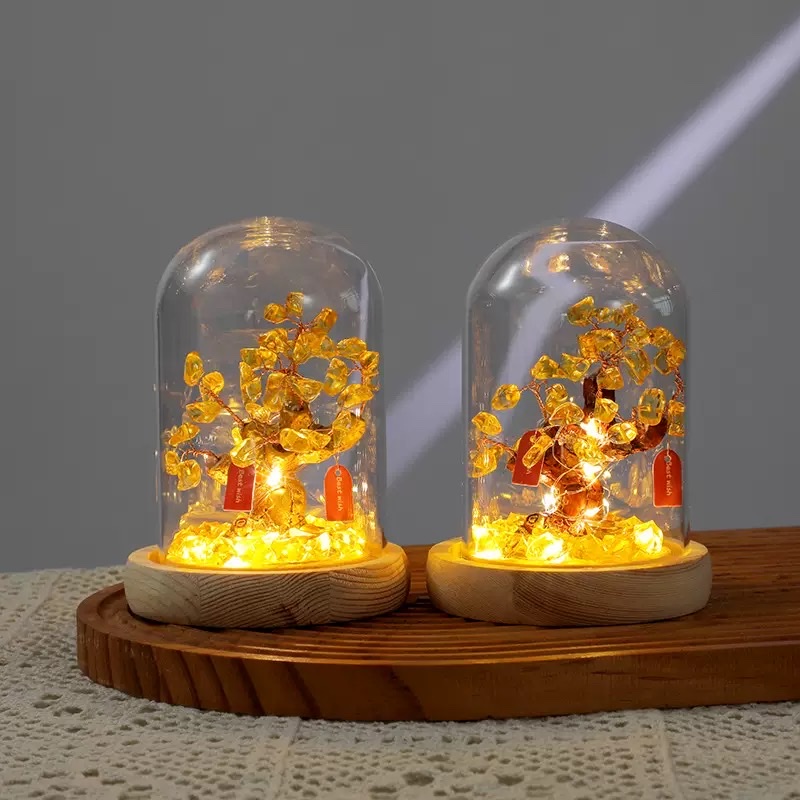 Yellow crystal money tree night light Specification image