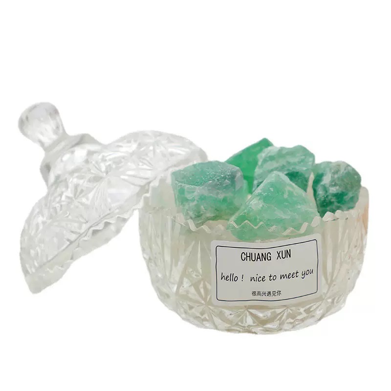 Natural orange salt stone crystal stone flameless aroma diffuser stone night light Item Picture