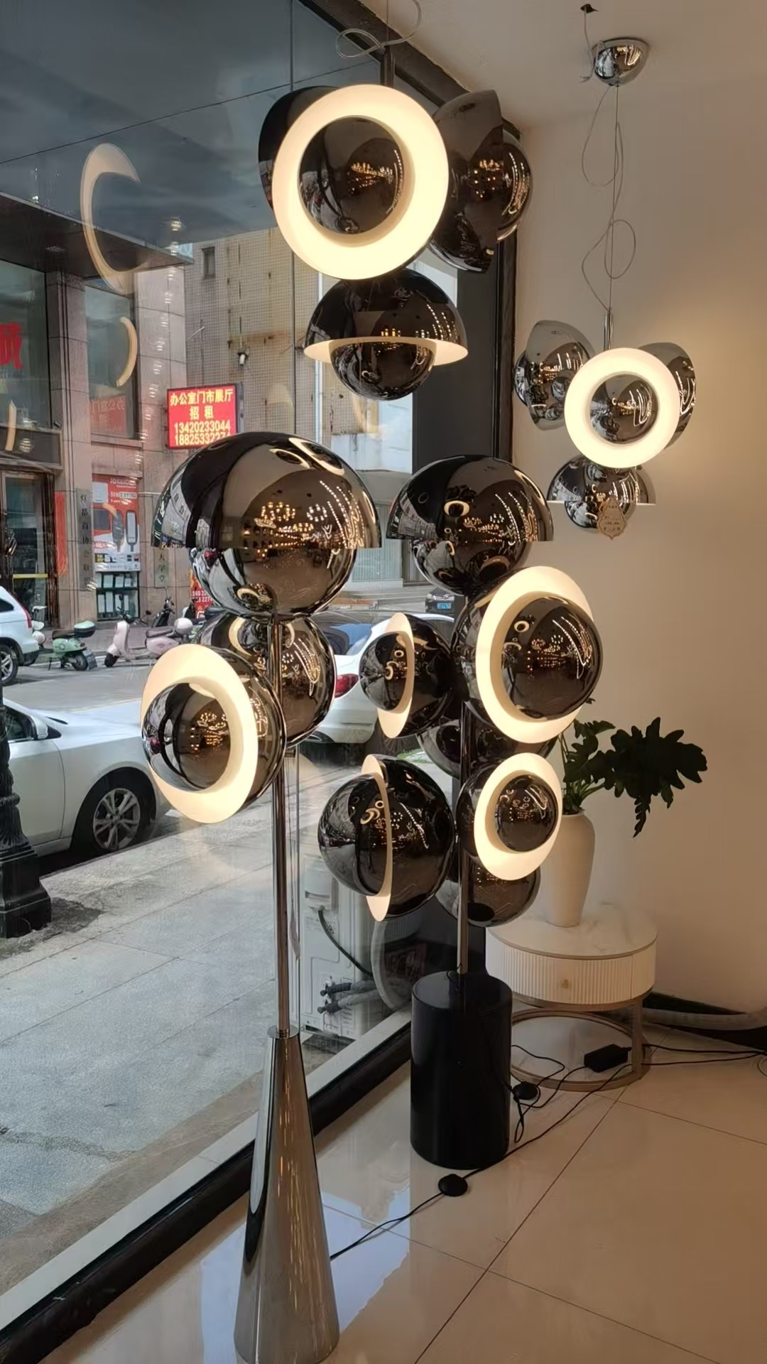 Chandelier, ironwork, electroplated, designer's lamp, chandelier, lighting fixture, ceiling chandelier detail image 3