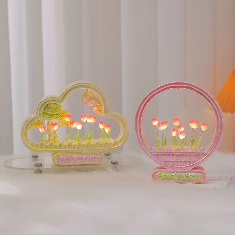 Geometric tulip night light Specification image