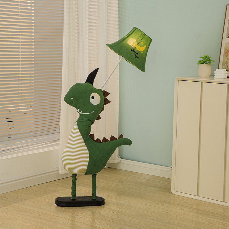 Creative dinosaur fabric floor lamp and creative table lamp Application Scenario