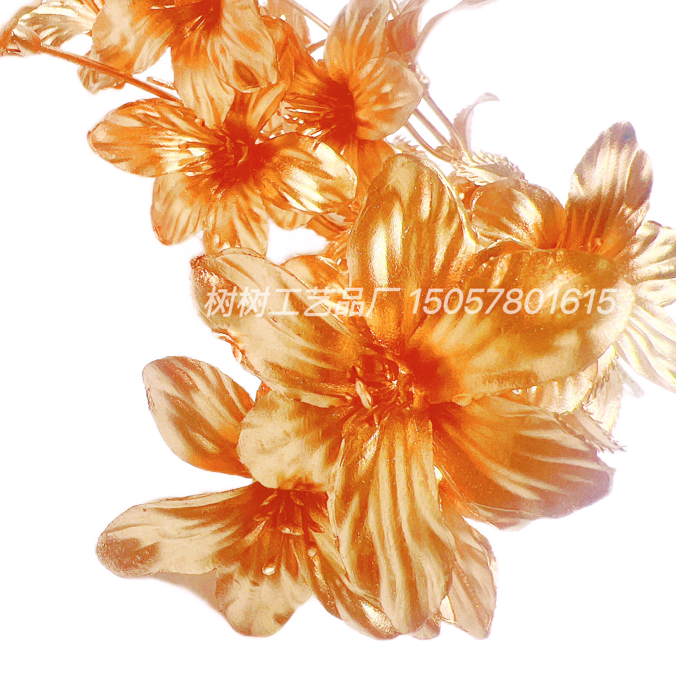 Golden camellia artificial flowers, Christmas flowers, handcrafted artificial flowers, decorative accessories, Christmas flower accessories, wedding decorative accessories, home decorative accessories, plastic flowers, artificial flowers, artificial plastic flowers detail image 4
