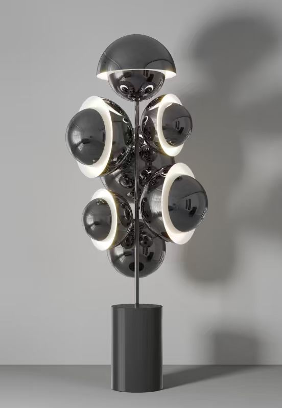 Chandelier, ironwork, electroplated, designer's lamp, chandelier, lighting fixture, ceiling chandelier detail image 2