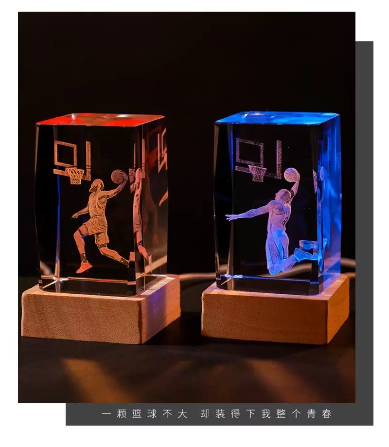 厂家批发 NBA球星科比詹姆斯手办水晶柱内雕桌面装饰摆件颁奖礼品详情图11