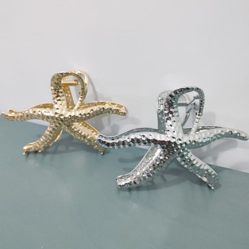 New niche starfish claw clip, female cartoon, back head updo, shark clip, high appearance level, high-end hairpin and hair accessory detail image 11