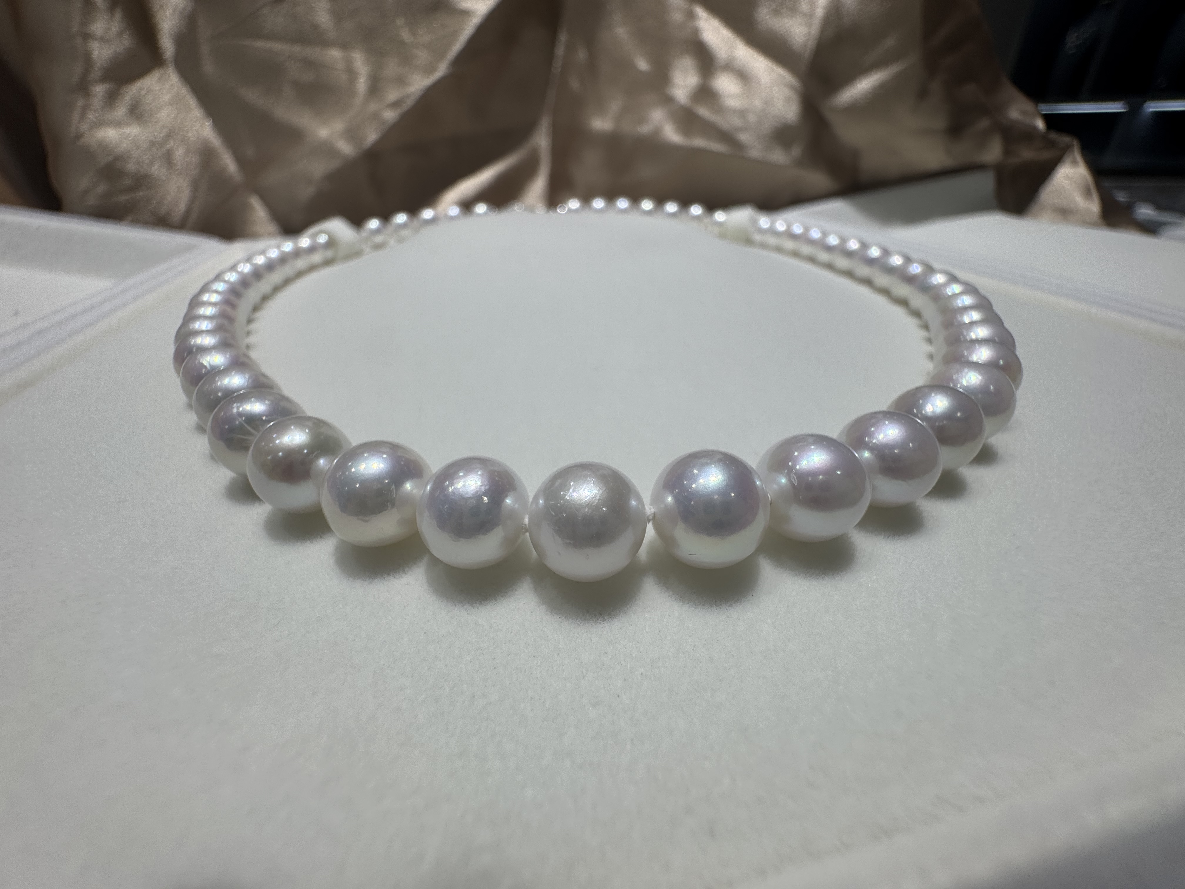 7-8mm天然淡水极光珍珠/项链首饰