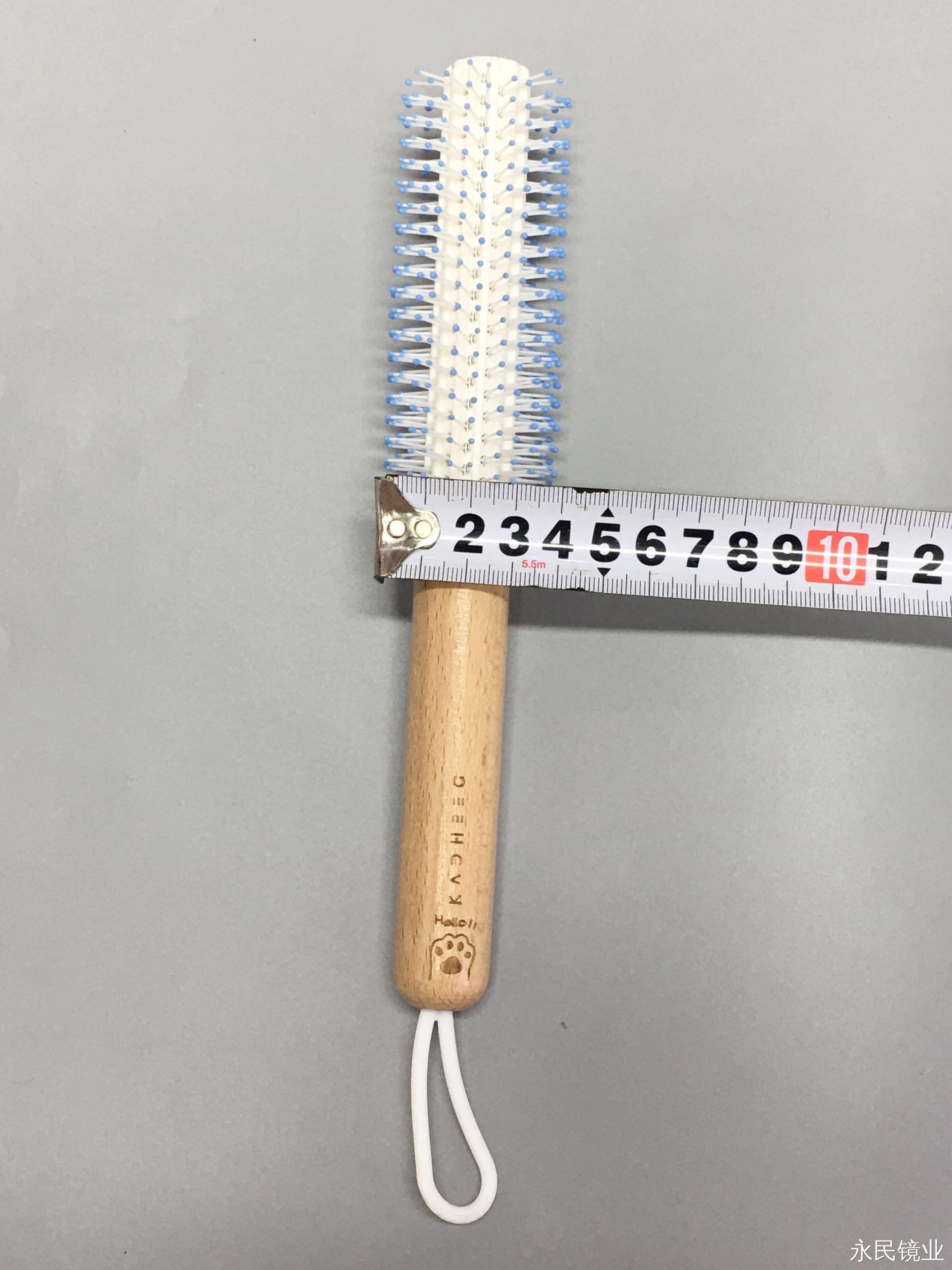 【 Yongmin Mirror Industry 】9511-02 Wooden handle curly Comb Massage Scalp Care Hair Comb, exquisite design, simple home style detail image 4