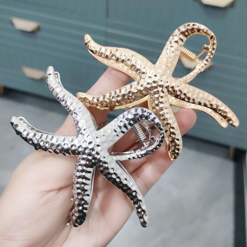 New niche starfish claw clip, female cartoon, back head updo, shark clip, high appearance level, high-end hairpin and hair accessory detail image 3