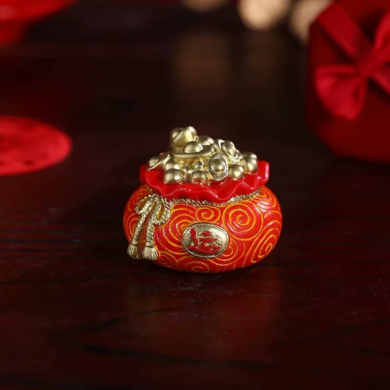 Five Blessings for Wealth and Good Fortune: The God of Wealth, living room, entrance hall, home decorations, table ornaments, handicrafts, and home furnishings Specification image