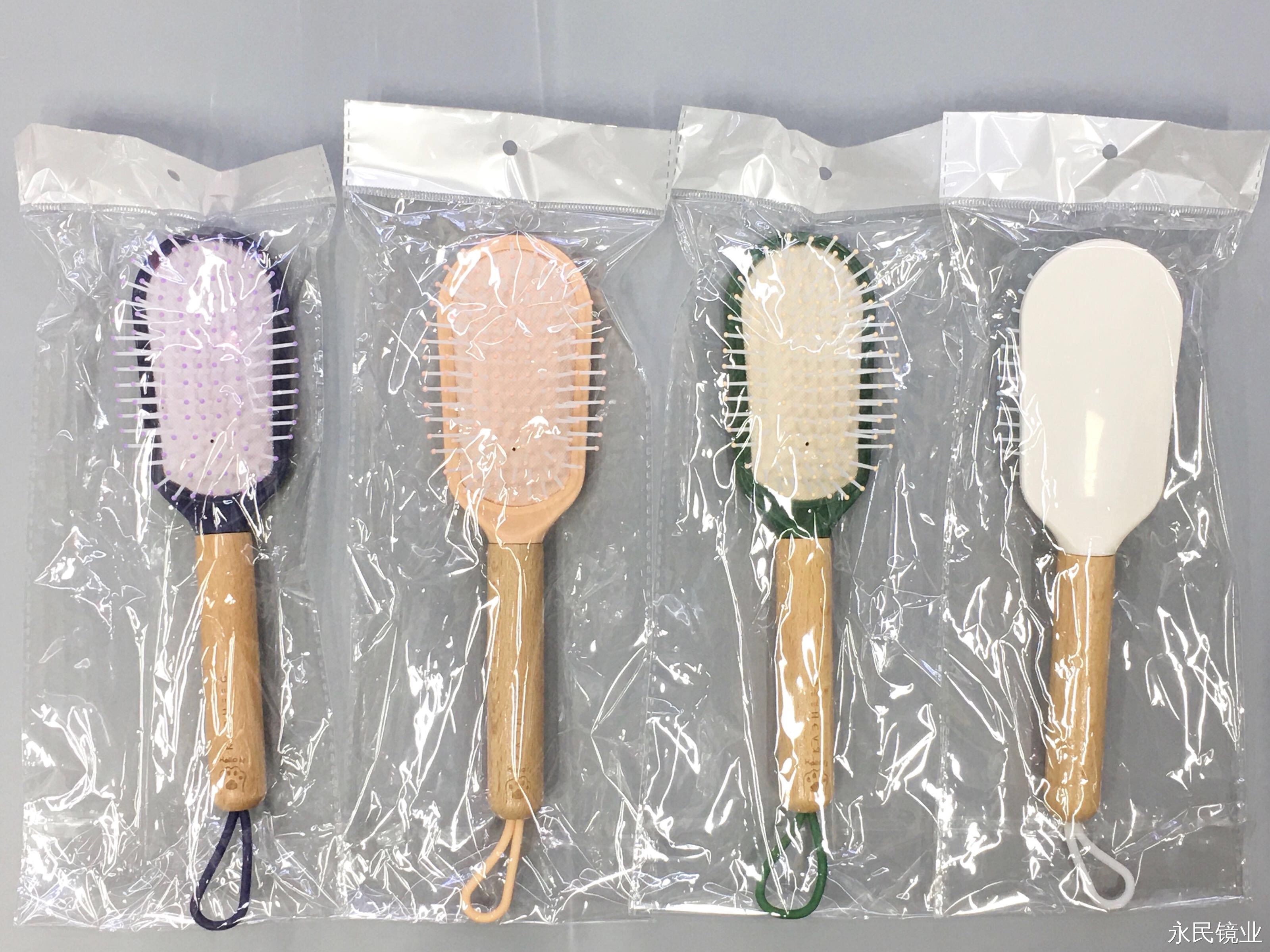 【 Yongmin Mirror Industry 】 Factory Direct Sales of 9585-02 Wooden handle airbag combs, wholesale for export, essential scalp care for student dormitories detail image 2