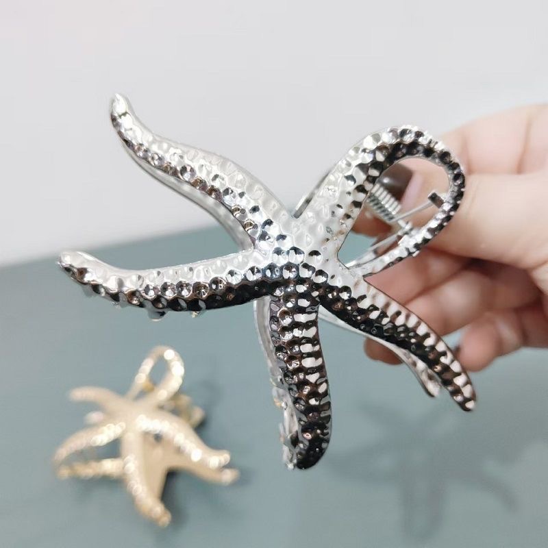 New niche starfish claw clip, female cartoon, back head updo, shark clip, high appearance level, high-end hairpin and hair accessory detail image 7